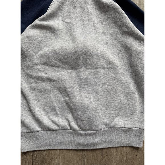 Rare Vintage 80s Nike Swoosh Full Zip Sweater Hoodie Youth Kids XL Gray Blue - Picture 14 of 16